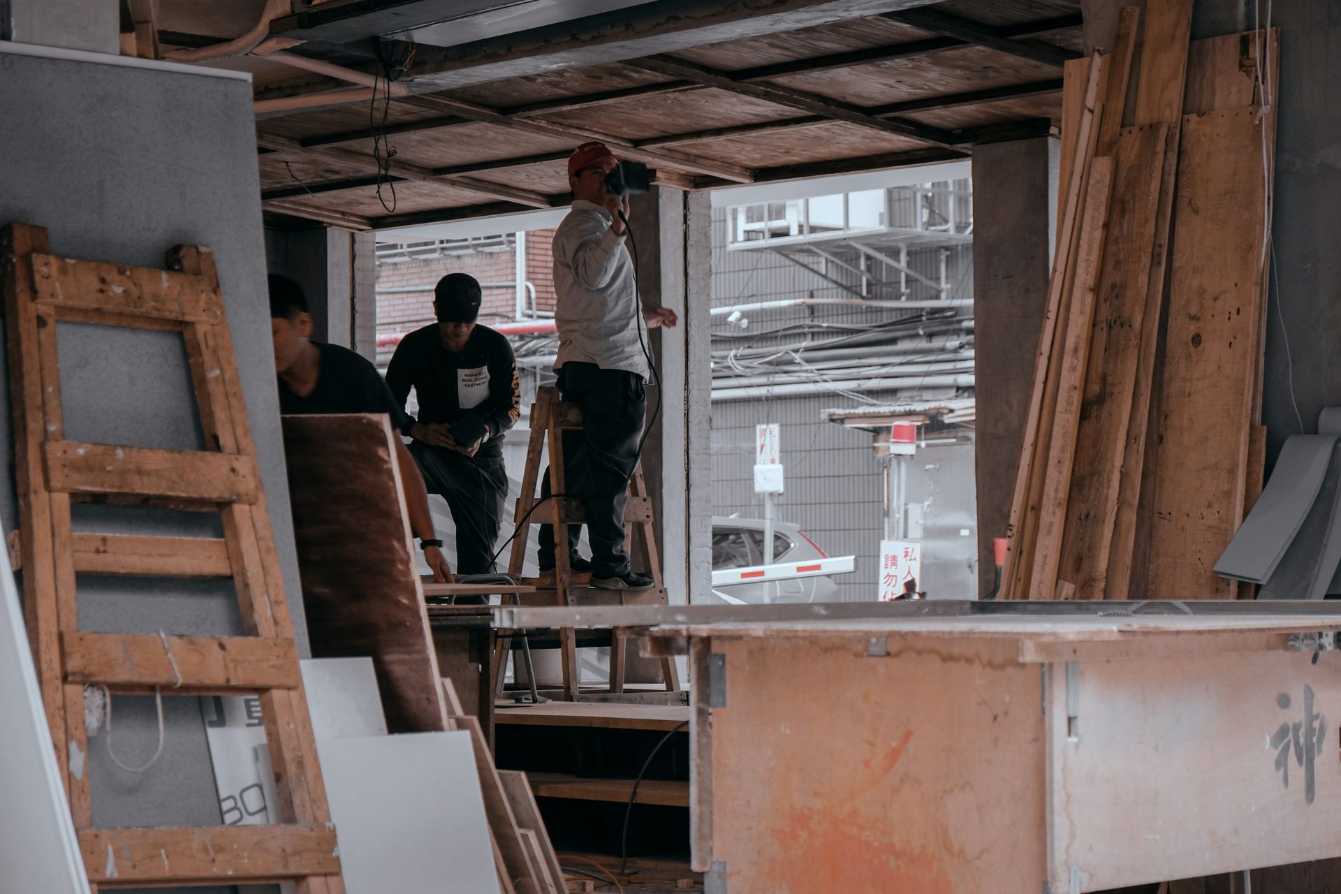Travailleur sur un chantier