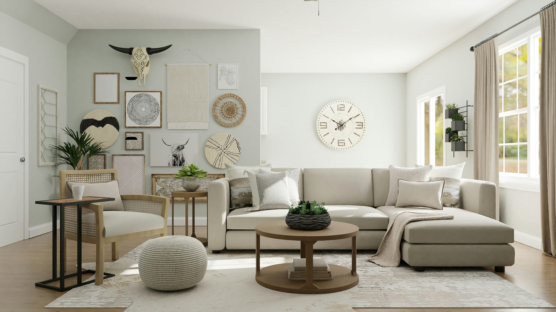 Salon moderne et lumineux